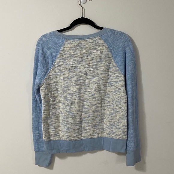 Mossimo Blue & White Knit Long Sleeve Sweater | M - Picture 5 of 7